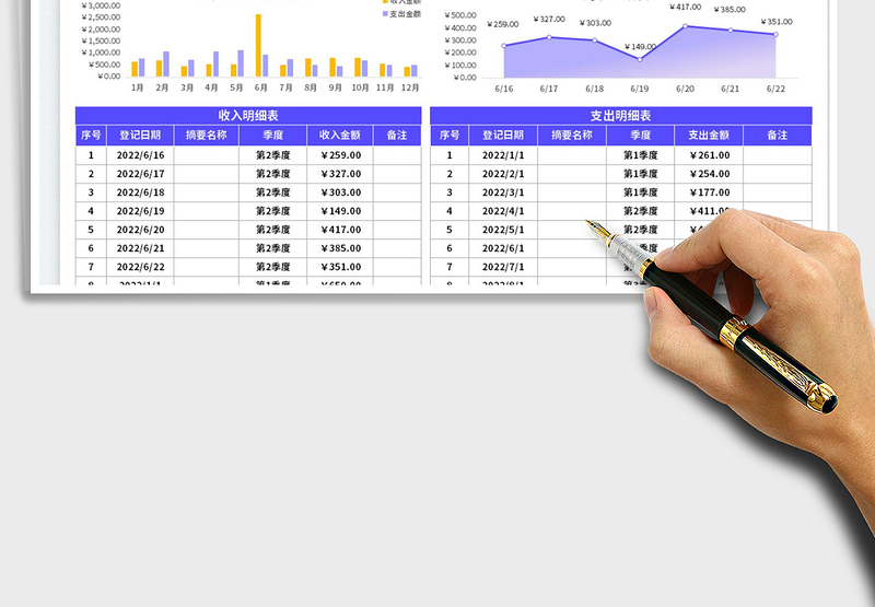 2025收入支出记账表