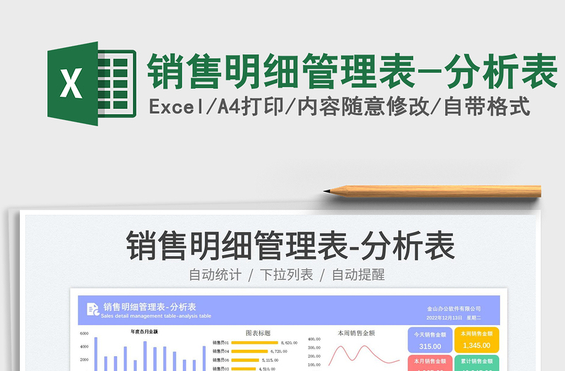 2025销售明细管理表-分析表免费下载