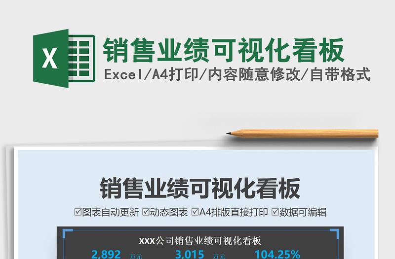 2025销售业绩可视化看板免费下载