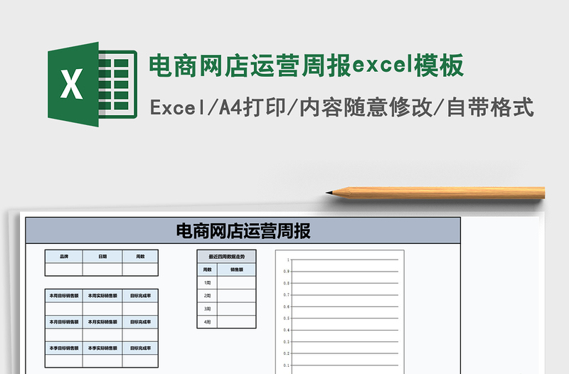 电商网店运营周报excel模板