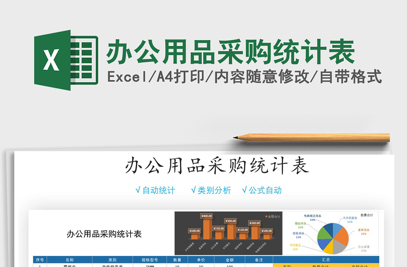 2025年办公用品采购统计表