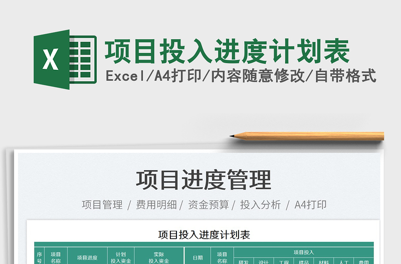 2025项目投入进度计划表免费下载