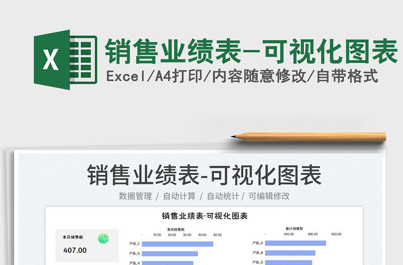 2025销售业绩表-可视化图表免费下载