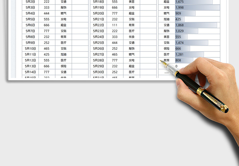 2025费用记录分析报表免费下载