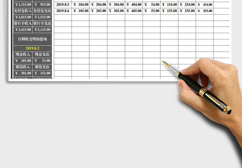 2025年财务收支记账表（自动管理查询）
