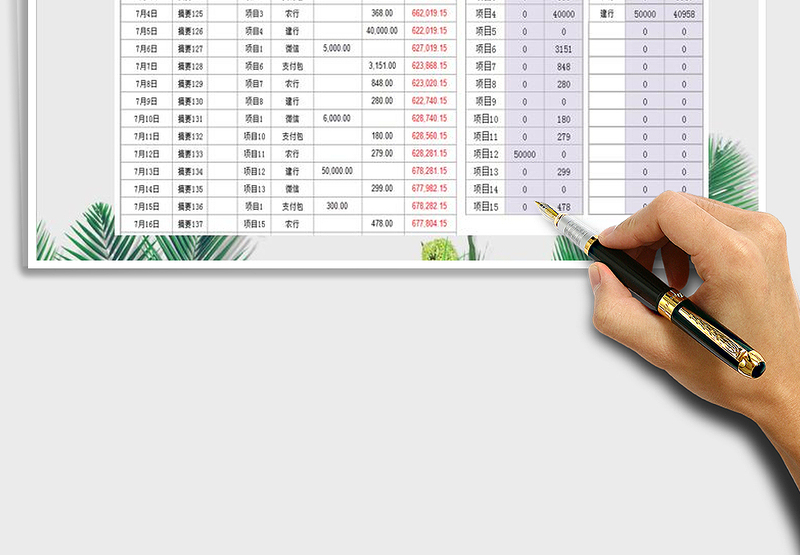 2025年现金日记收支出纳表