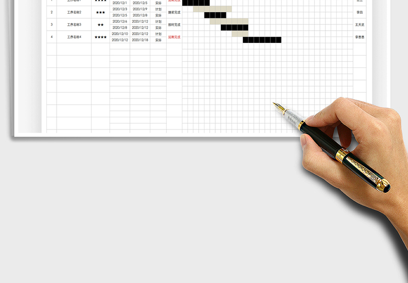 2025年工作计划进度表-甘特图