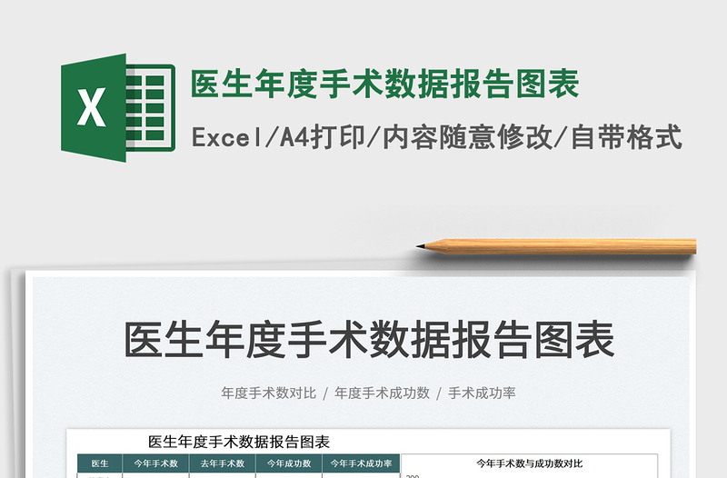 2025医生年度手术数据报告图表免费下载