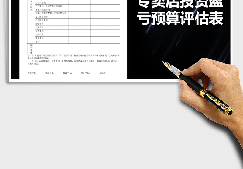 2025年投资盈亏预算评估表免费下载