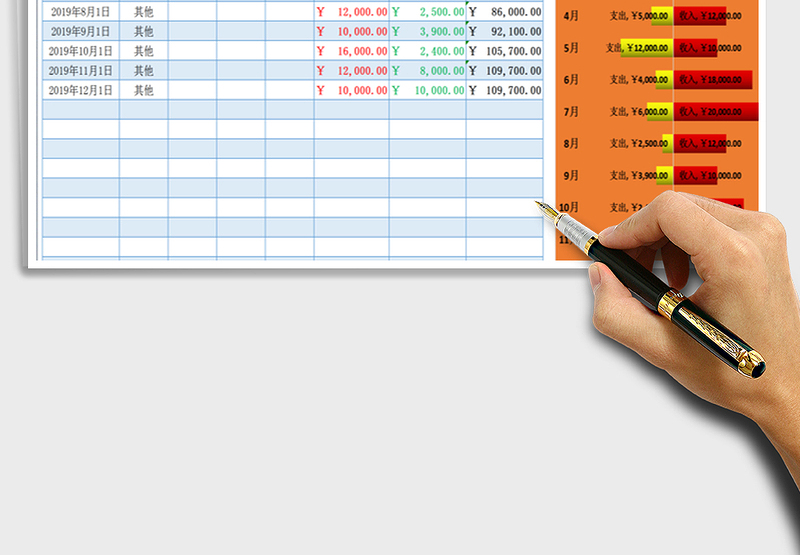 2025年收支记账表