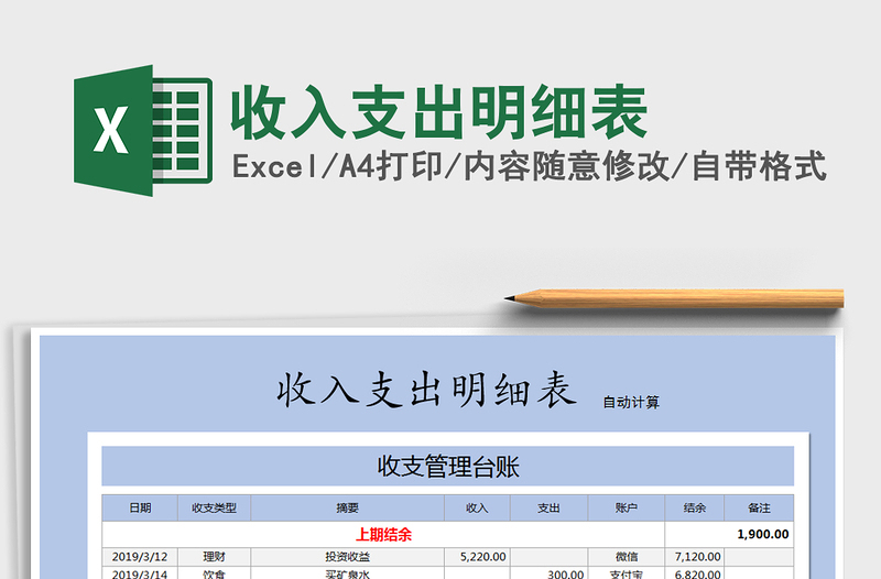 2025年收入支出明细表