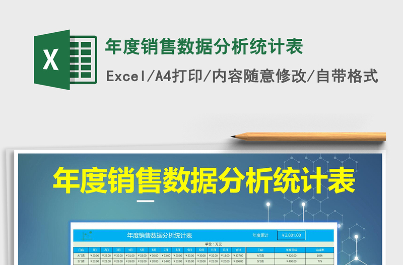 2025年年度销售数据分析统计表