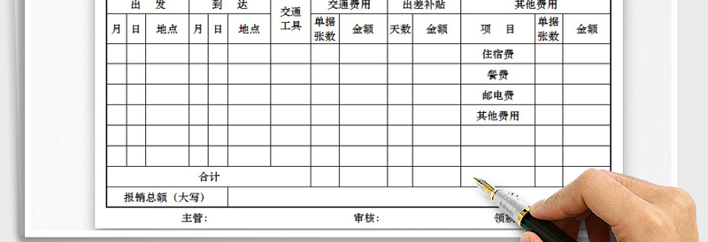 2025年差旅费报销单免费下载