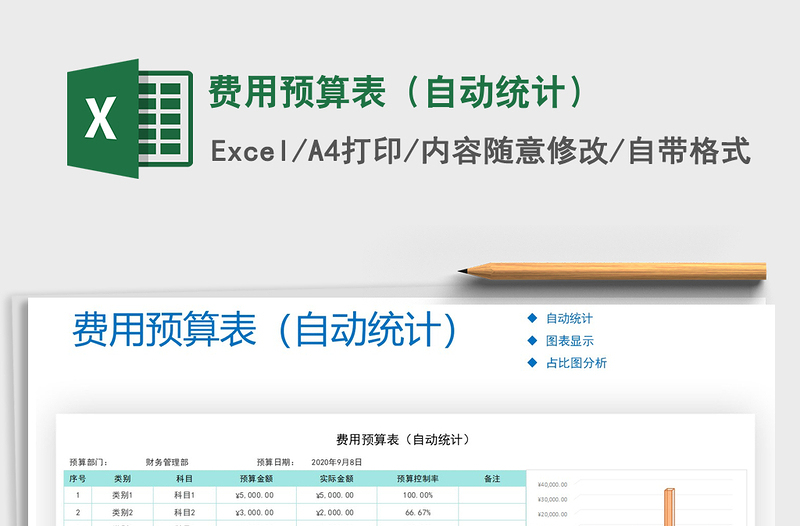 2025年费用预算表（自动统计）