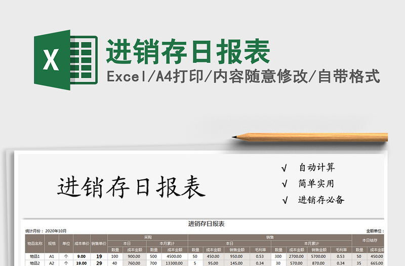 2025年进销存日报表