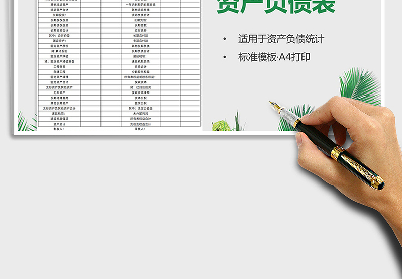 2025年资产负债表（财务报表）免费下载