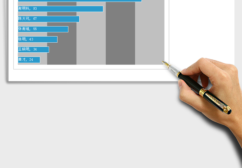 2025年背景隔列填充条形图