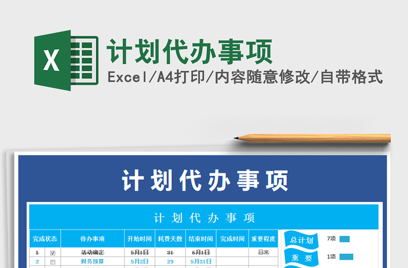 2025年计划代办事项