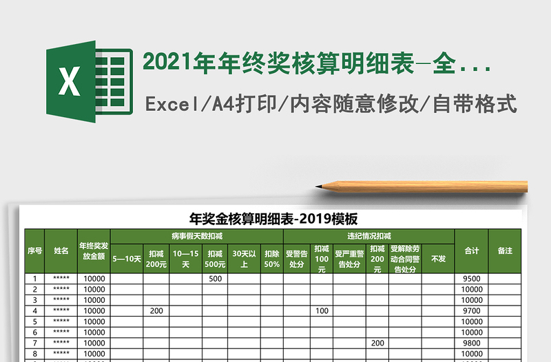 2025年年终奖核算明细表-全自动
