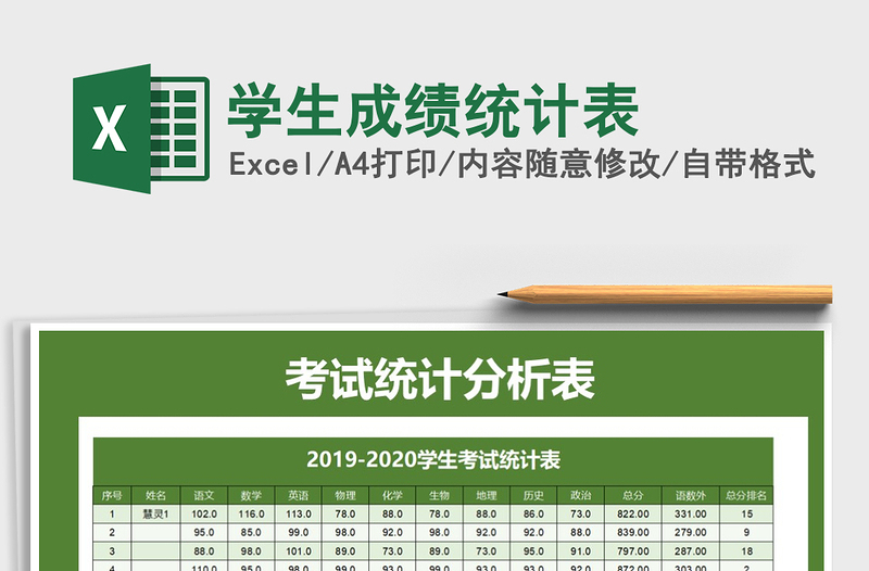 2025年学生成绩统计表