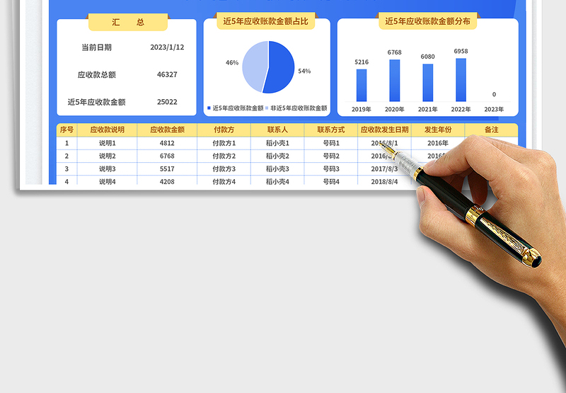 2025其他应收款明细账免费下载