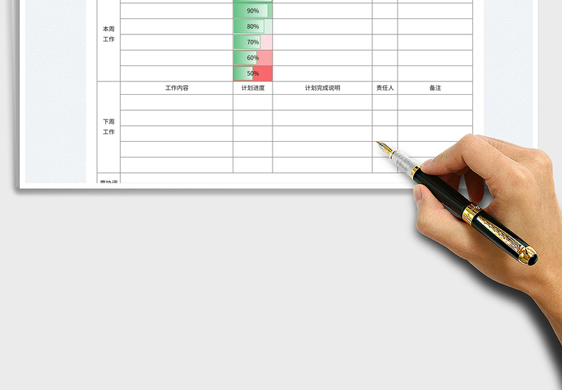 2025个人周工作汇报表免费下载