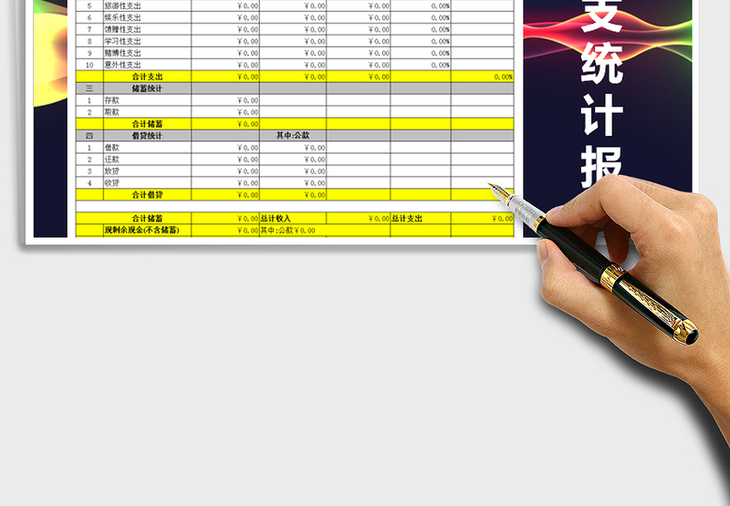 2025年费用收支统计报表