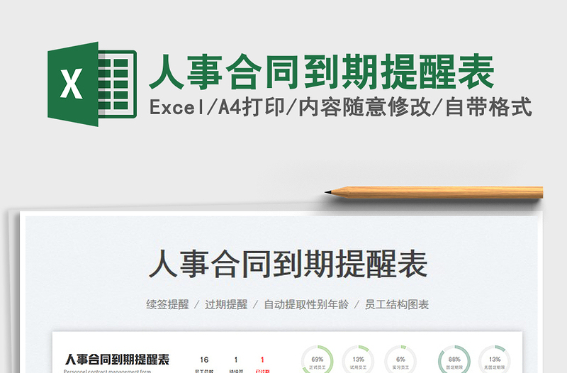 2025人事合同到期提醒表免费下载