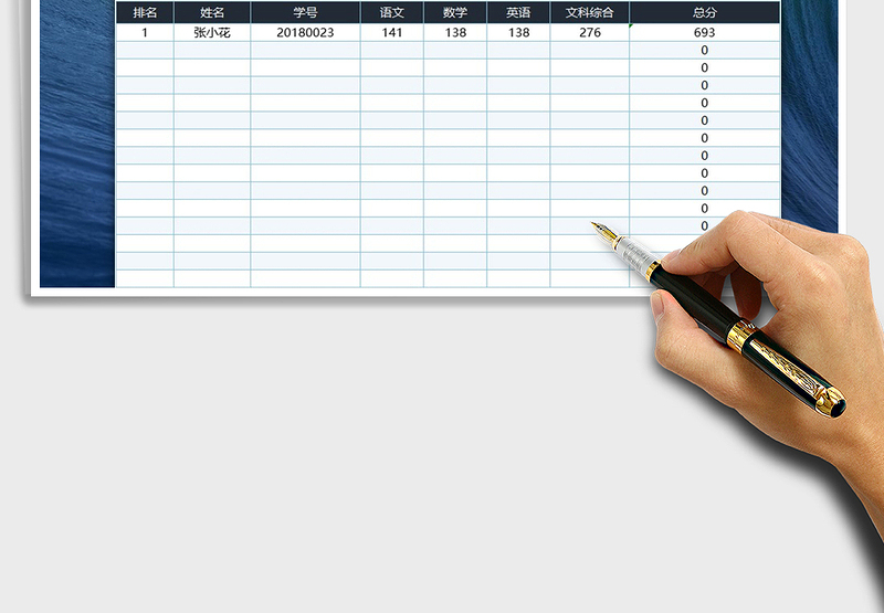2025年学生考试成绩表（高中文科）