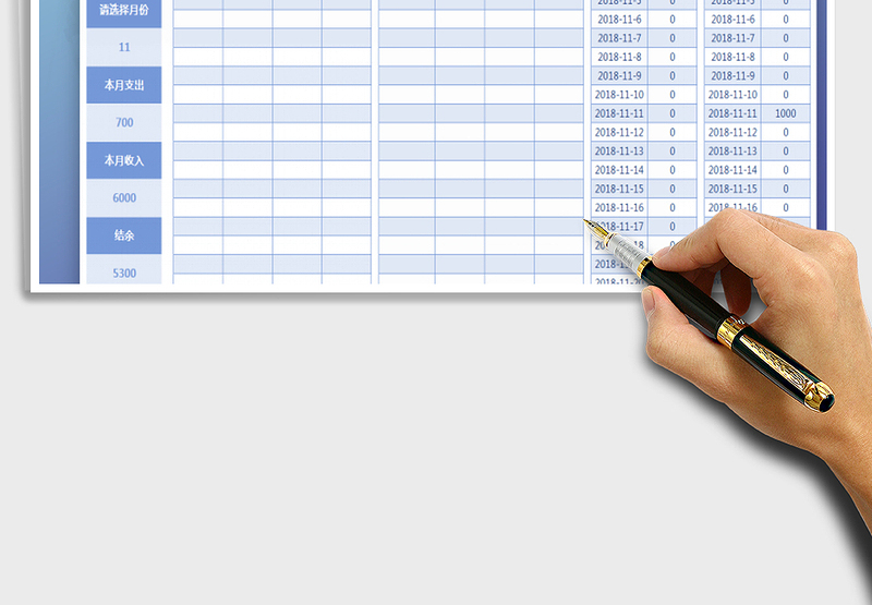 2025年财务收支记账表（自动统计）