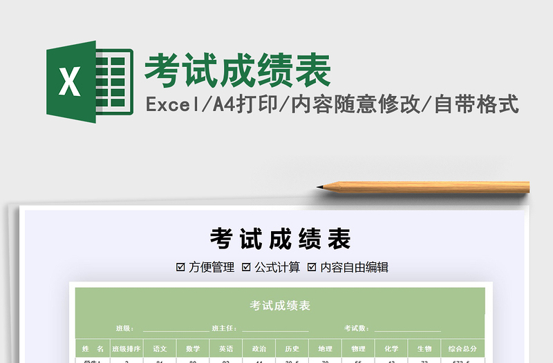 2025年考试成绩表