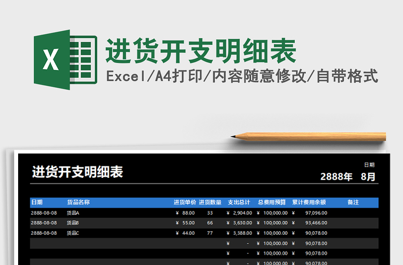 2025年进货开支明细表