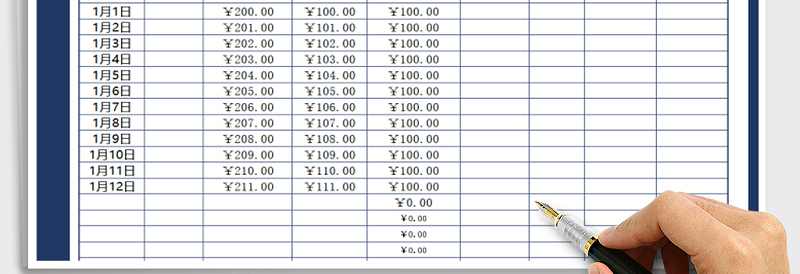 2025年现金流水日记账