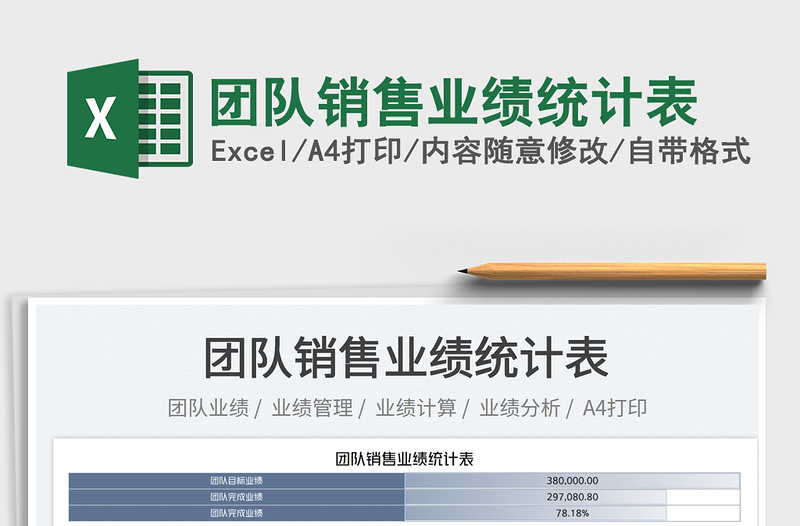 2025团队销售业绩统计表免费下载