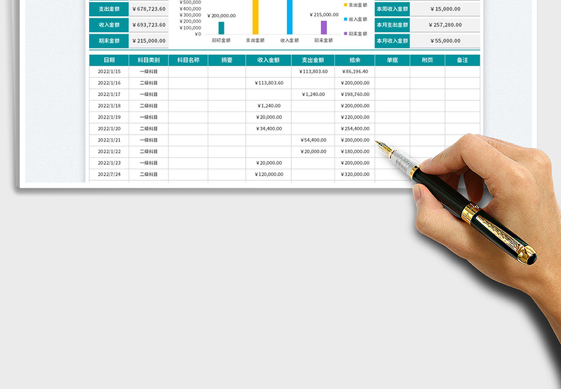 2025出纳收支日记账免费下载