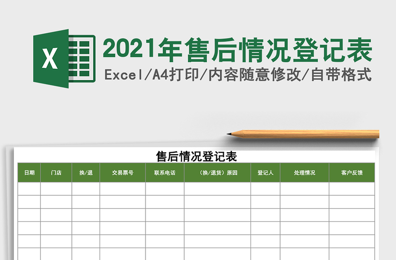 2025年售后情况登记表
