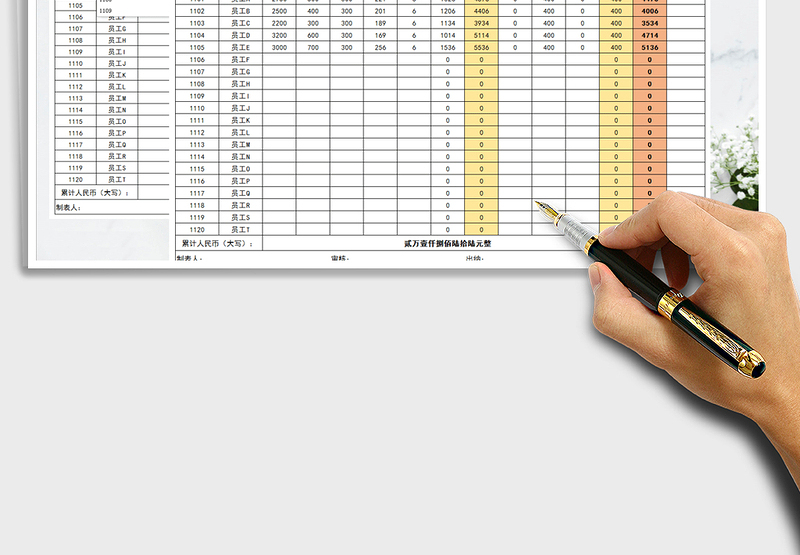2025年计件工资表-可查询