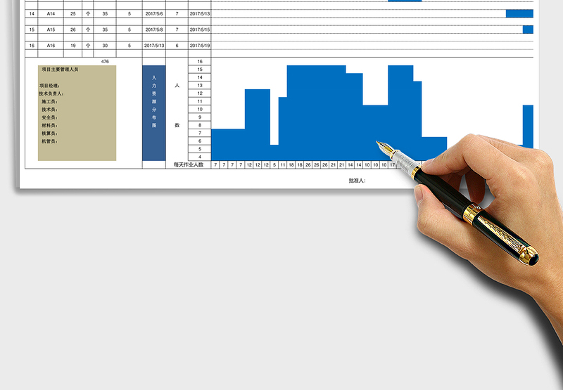 施工进度计划表甘特图excel模板