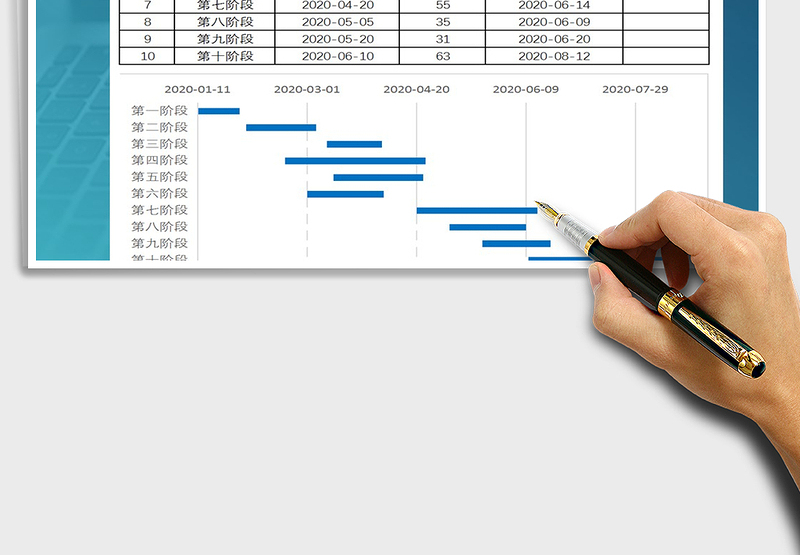 工作计划表甘特图