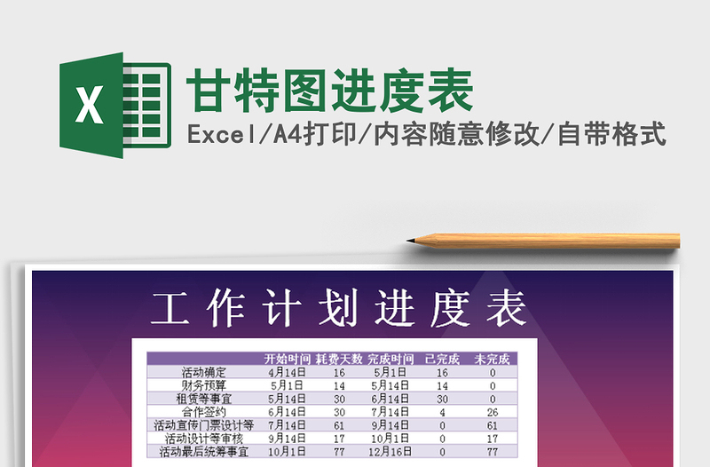 2025年甘特图进度表