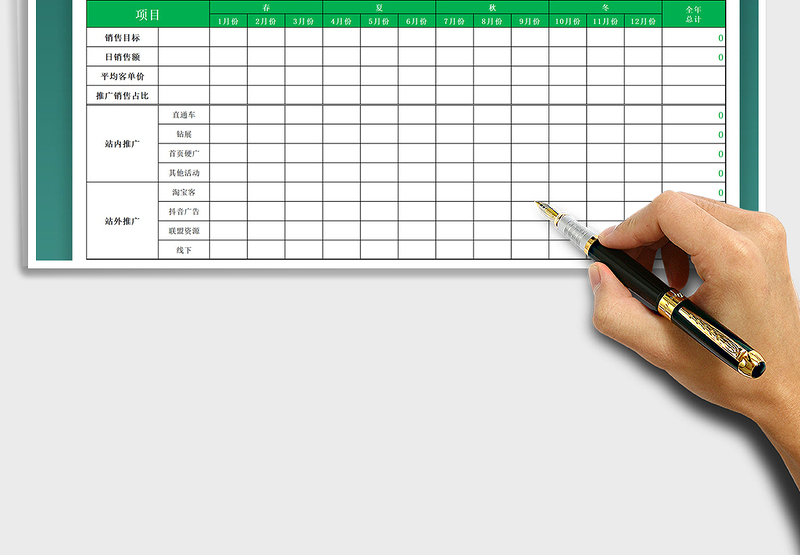 2025淘宝电商运营直通车广告计划表免费下载