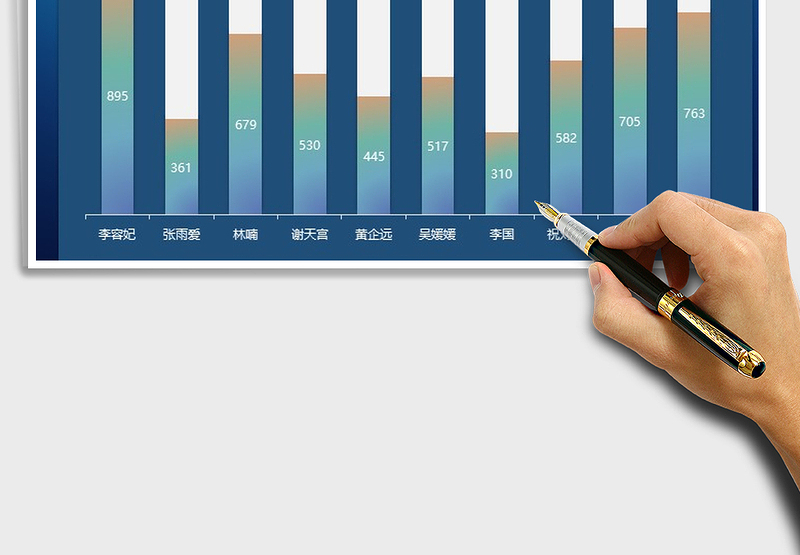 2025年柱形图堆叠比例图表模板