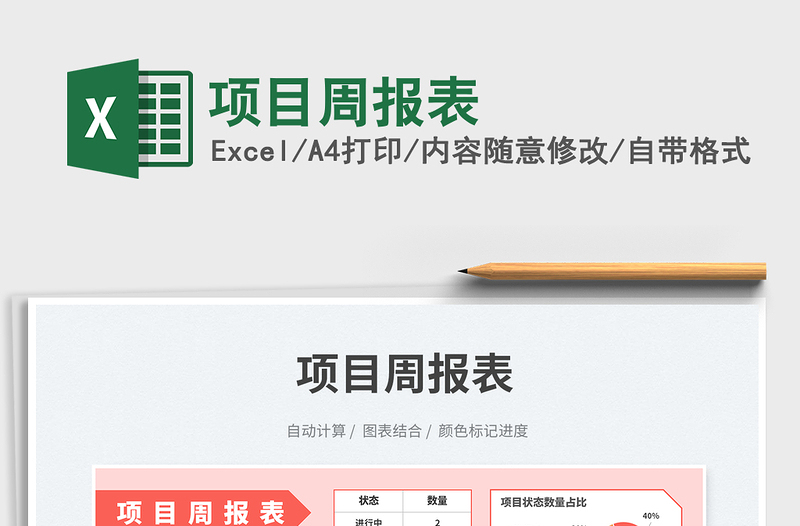 2025项目周报表免费下载