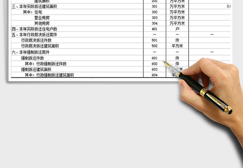 2025年城市房屋拆迁情况表格模板免费下载