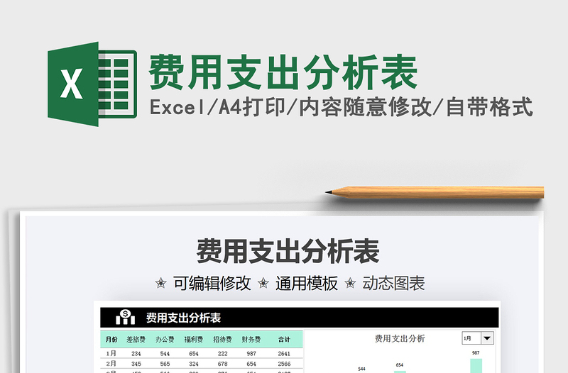 2025费用支出分析表免费下载