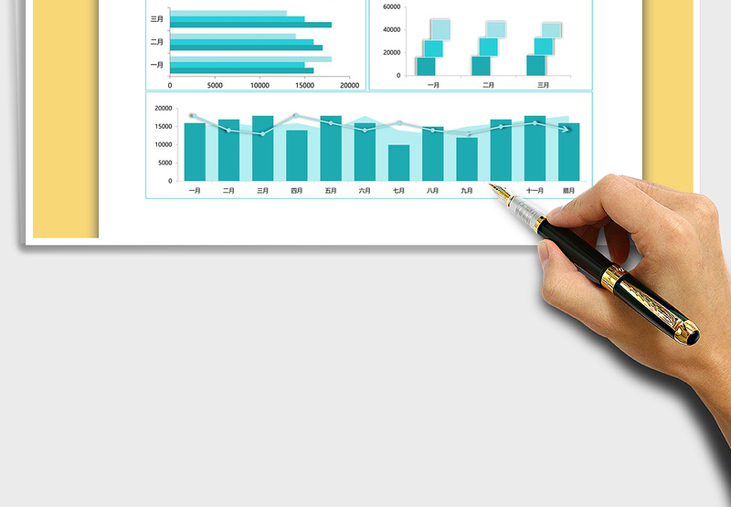 2025年各月销售业绩分析图表