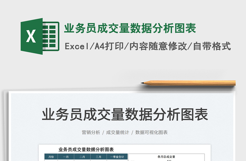 2025业务员成交量数据分析图表免费下载