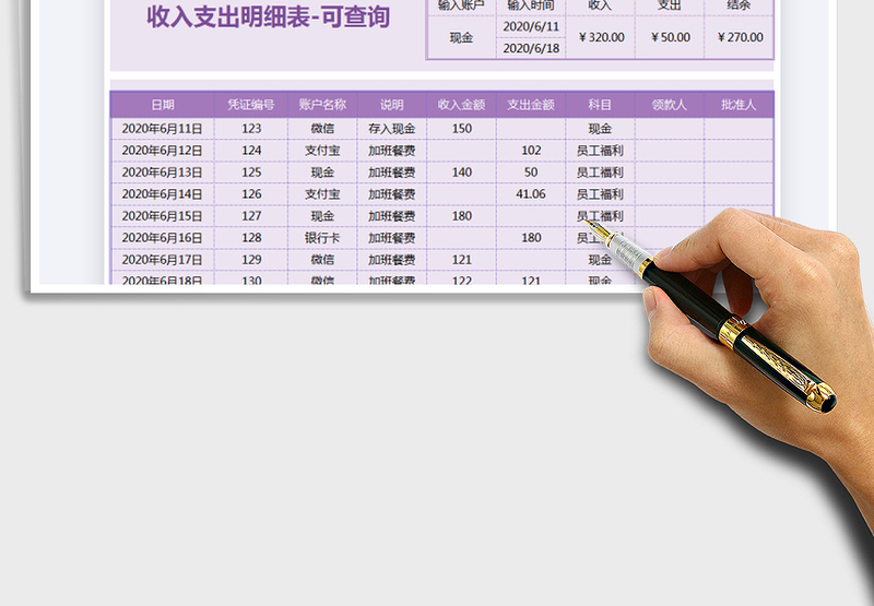 2025年收入支出明细表-可查询