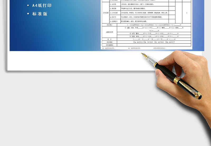 2025年员工年度绩效评价表