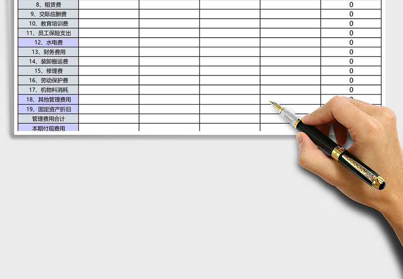 2025年店面经营费用预算表